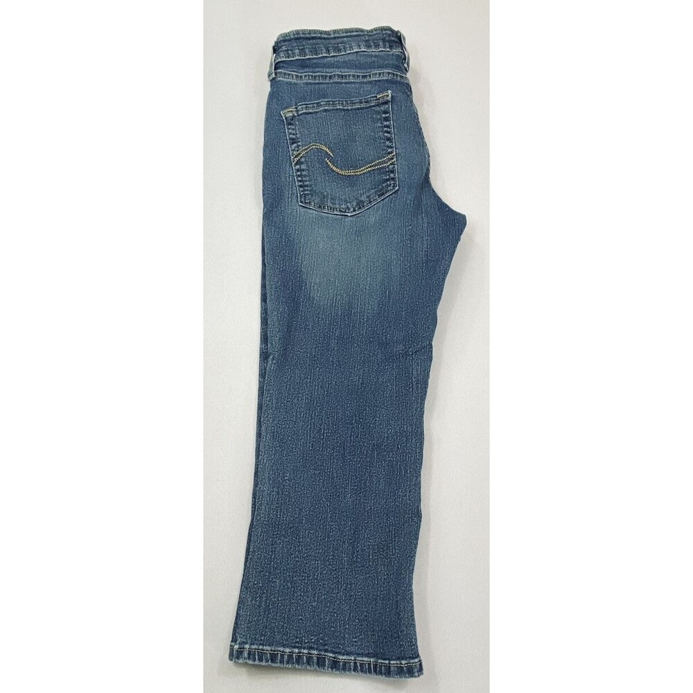 Levis Signature Womens Medium Wash 5 Pocket Denim Blue Jeans Capris Size 6